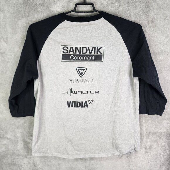 Mens Sport-Tek Shirt Black & Gray The Summit Enlightened Experience Raglan XL - Picture 7 of 8